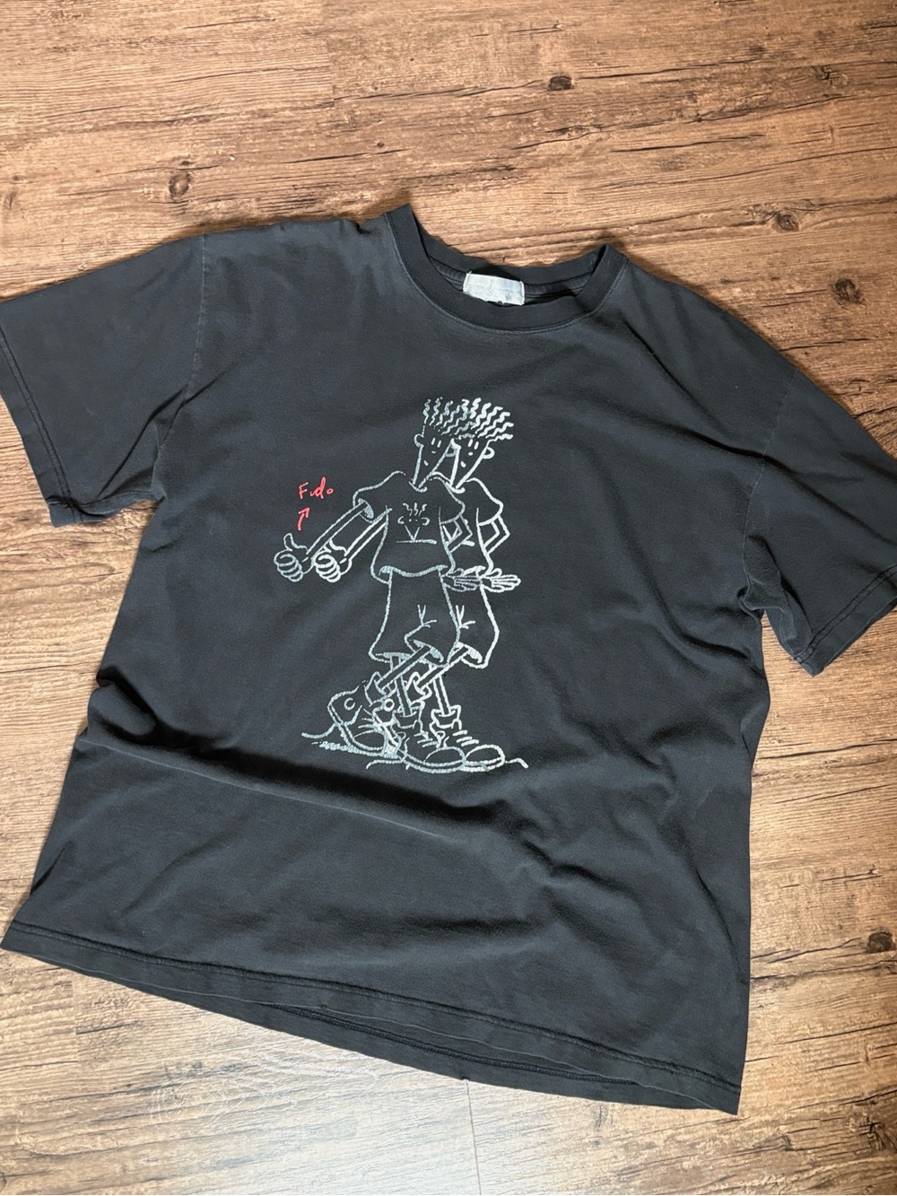 Vintage Fido Dido Black Short-Sleeve Graphic Tee